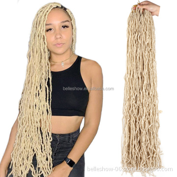 Hot sell  14' 18' 24' 36'' goddess locs crochet braid hair exntension